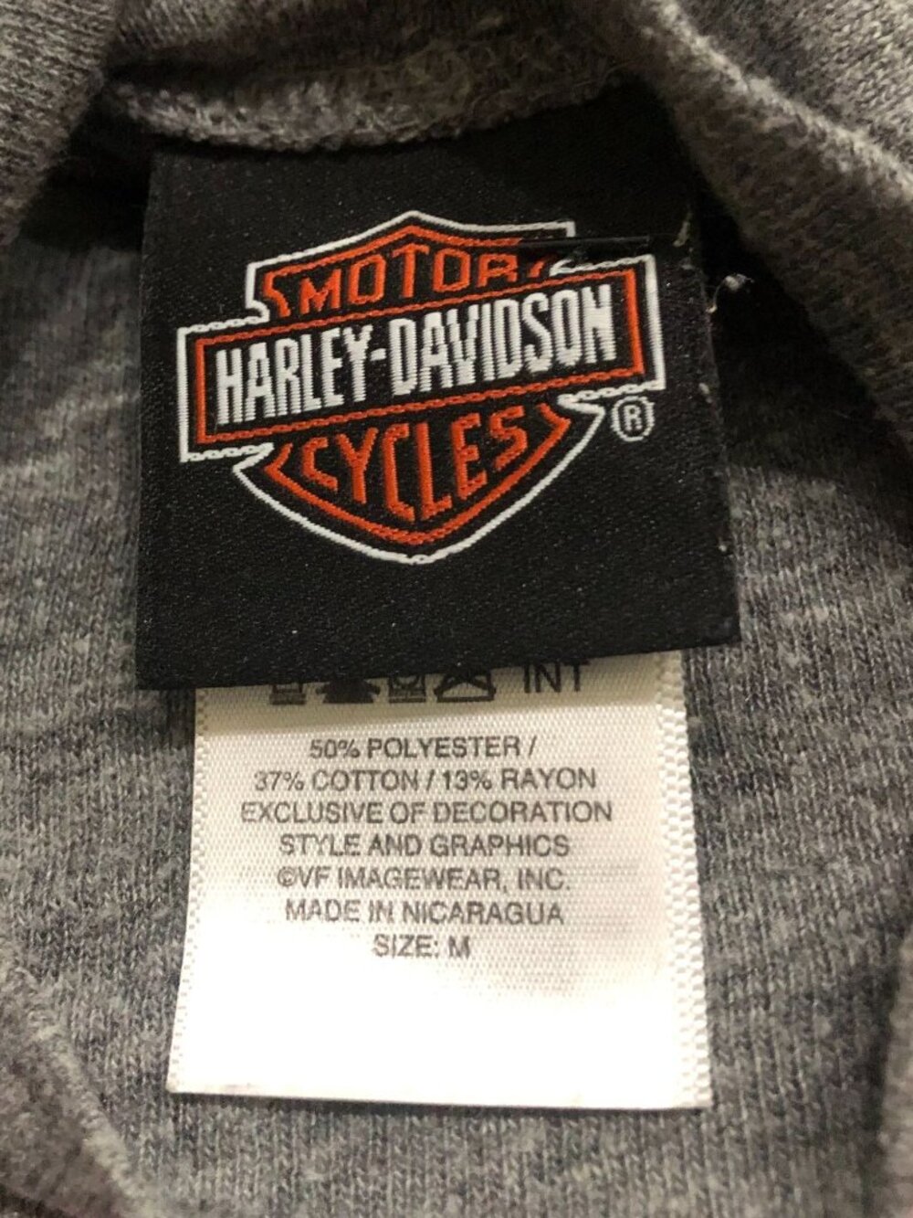 Harley-Davidson Womens Medium Gray Long Sleeve Turtle Neck Shirt - Picture 5 of 7